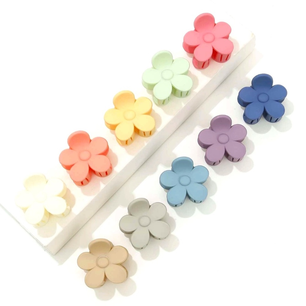 10pcs Flower Shaped Hair Claws